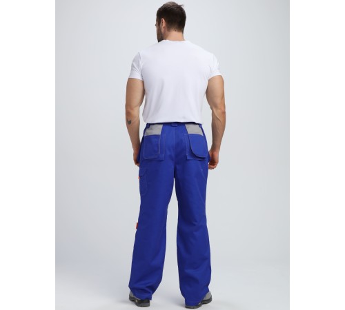 Костюм Союз-Профессионал-1 CH МВО (тк.Смесовая,240) брюки, васильковый/св.серый/оранжевый