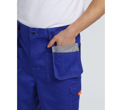 Костюм Союз-Профессионал-1 CH МВО (тк.Смесовая,240) брюки, васильковый/св.серый/оранжевый