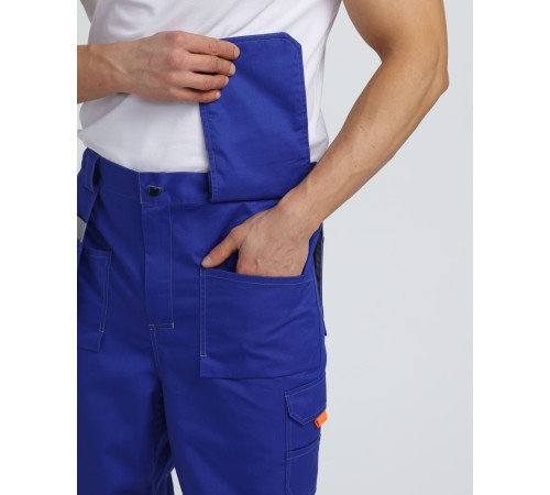 Костюм Союз-Профессионал-1 CH МВО (тк.Смесовая,240) брюки, васильковый/св.серый/оранжевый