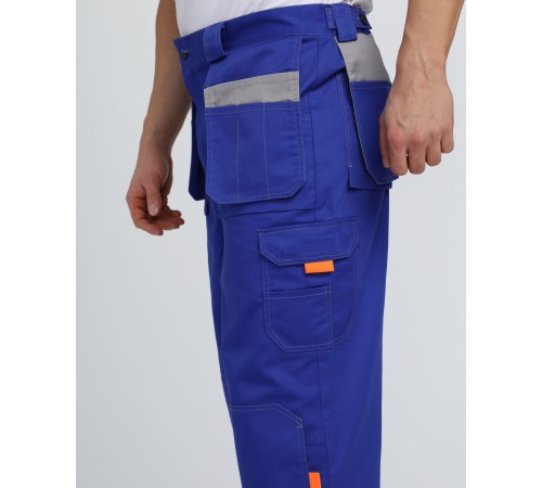 Костюм Союз-Профессионал-1 CH МВО (тк.Смесовая,240) брюки, васильковый/св.серый/оранжевый