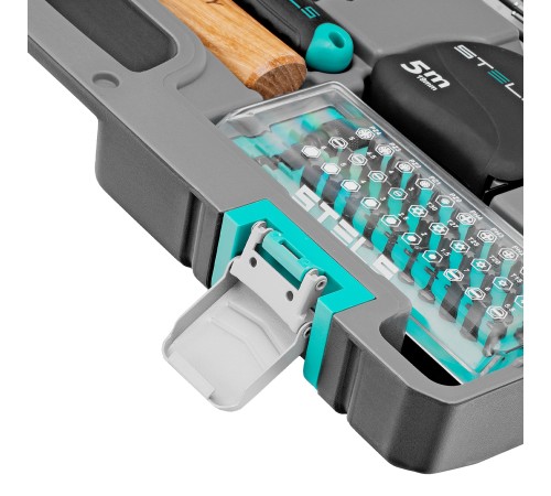 Набор инструментов, 1/2", 1/4", CrV, пластиковый кейс 98 предметов Stels Набор инструментов, 1/2", 1/4", CrV, пластиковый кейс 98 предметов Stels