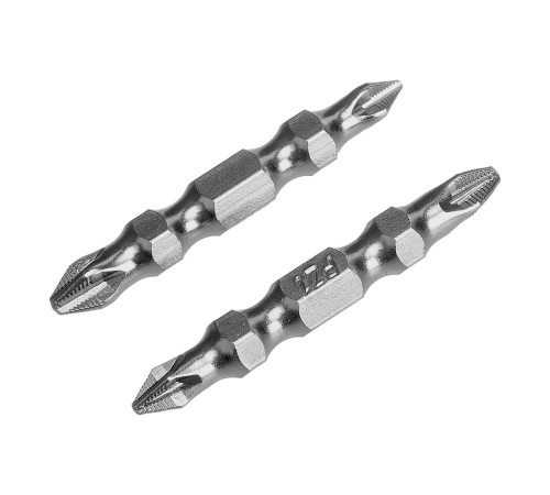 Набор бит двухстор., PH2-PH1х45мм, PZ2-PZ1х45мм, сталь S2, 2 шт. Gross