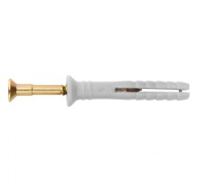 Дюбель-гвоздь полипропиленовый с потайным бортиком 6 х 80 мм, 100 шт Сибртех