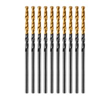 Сверло по металлу, 2 мм, HSS-Tin, Golden Tip, 10 шт. Denzel