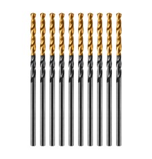 Сверло по металлу, 2 мм, HSS-Tin, Golden Tip, 10 шт. Denzel Сверло по металлу, 2 мм, HSS-Tin, Golden Tip, 10 шт. Denzel