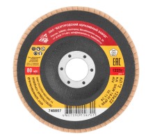 Круг лепестковый торцевой КЛТ-2, зернистость Р 80, 125 х 22.2 мм