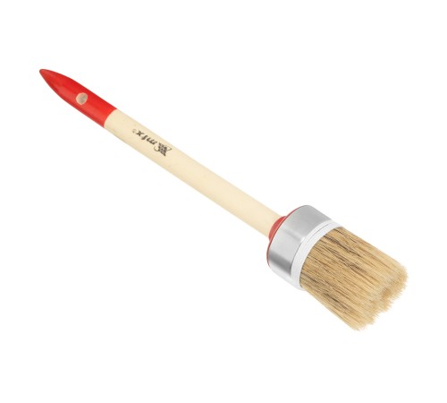 Кисть круглая, Профи №8 (35 мм), натуральная щетина, деревянная ручка MTX