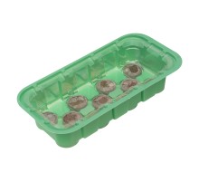 Мини-парник с крышкой, с торфяными таблетками, 240х125х50 мм, 11 ячеек, полистирол