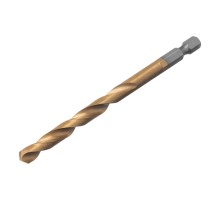 Сверло по металлу, 7 мм, HSS, нитридтитановое покрытие, шестигранный хвостовик Matrix