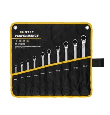 RUNTEC RT-WBBX10 Набор ключей накидных 75° RUNTEC CrV 6x7-24x27 мм в сумке, 10 предметов