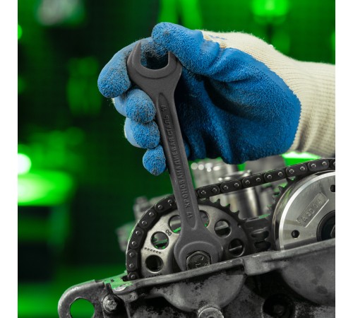 Набор ключей рожковых, 6 - 32 мм, 15 шт., CrV, фосфатированные Сибртех