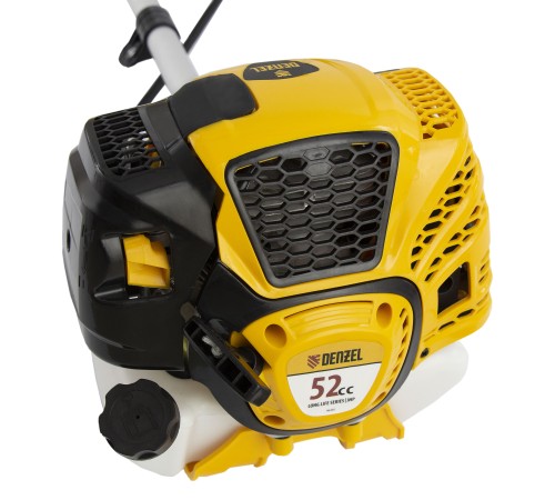 Триммер бензиновый DTL-52, 52 см3, неразъемная штанга, состоит из 2 частей Denzel