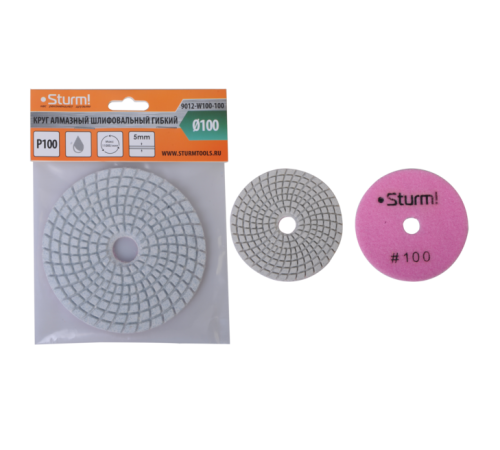 Круг шлифовальный гибкий Sturm! 9012-W100-100