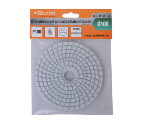 Круг шлифовальный гибкий Sturm! 9012-W100-100