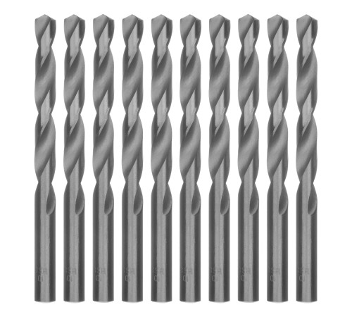 Сверло по металлу, 10 мм, полированное, HSS, 10 шт, цилиндрический хвостовик Matrix