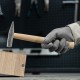 Молоток слесарный, 200 г, квадратный боек, деревянная рукоятка
