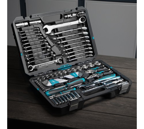 Набор инструментов 78 предметов , 120 зубьев, CrV, 1/4