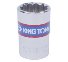 Головка торцевая стандартная двенадцатигранная 3/8", 13 мм KING TONY 333013M Головка торцевая стандартная двенадцатигранная 3/8", 13 мм KING TONY 333013M