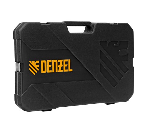 Набор инструментов, 1/2", 1/4", 3/8", CrV, S2, пластиковый кейс, 144 предмета Denzel