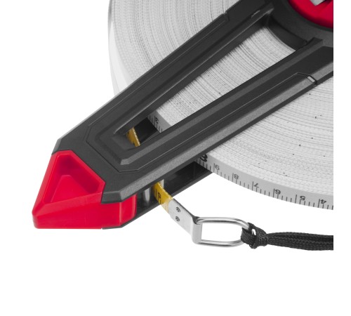 Рулетка геодезическая 100 м х 12,5 мм, открытый корпус, фиберглассовая лента Matrix