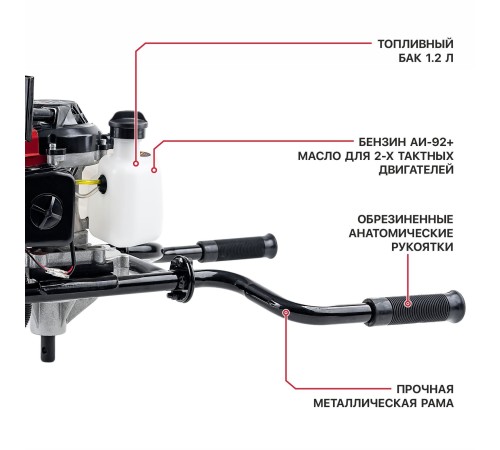 Мотобур бензиновый P.I.T. P51211