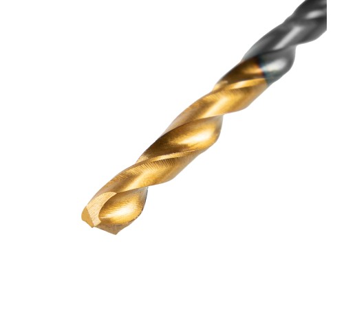 Сверло по металлу, 2,5 мм, HSS-Tin, Golden Tip, 10 шт. Denzel Сверло по металлу, 2,5 мм, HSS-Tin, Golden Tip, 10 шт. Denzel