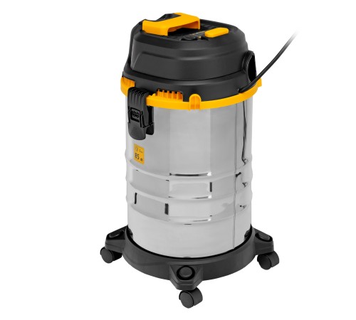 Пылесос строительный RVC30, 1400 Вт, бак 30 л, шланг 3 м, розетка с автосинхр. Denzel
