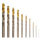 Набор сверл по металлу, 1-10 мм, Р6М5К8-TiN, Golden Tip, 10 шт Denzel