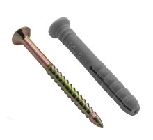 Дюбель-гвоздь полипропиленовый с потайным бортиком 8 х 60 мм, 100 шт Сибртех