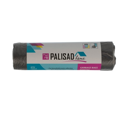 Пакеты для мусора 60 л x 20 шт. серые, Home Palisad Пакеты для мусора 60 л x 20 шт. серые, Home Palisad