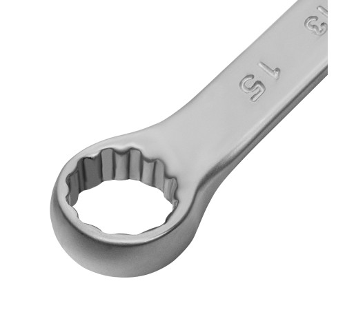 Ключ комбинированный, 15 мм, CrV, матовый хром Matrix Ключ комбинированный, 15 мм, CrV, матовый хром Matrix