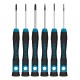 Набор отверток для точной механики, CrMo, двухкомпонентные рукоятки, 6 шт, пластиковый бокс Gross