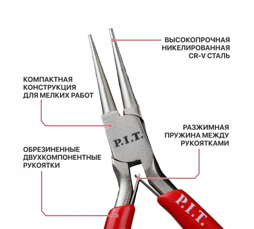 Круглогубцы мини прямые P.I.T. ADVANCE HPLR06-0115R