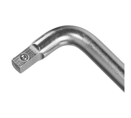 Вороток Г-образный, 150*40 мм, квадрат 1/4", CrV, матовый хром Denzel