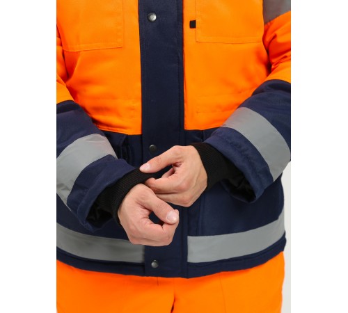 Костюм зимний Дорожник-Ультра (тк.Смесовая,210) п/к, оранжевый/т.синий Костюм зимний Дорожник-Ультра (тк.Смесовая,210) п/к, оранжевый/т.синий