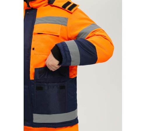 Костюм зимний Дорожник-Ультра (тк.Смесовая,210) п/к, оранжевый/т.синий Костюм зимний Дорожник-Ультра (тк.Смесовая,210) п/к, оранжевый/т.синий