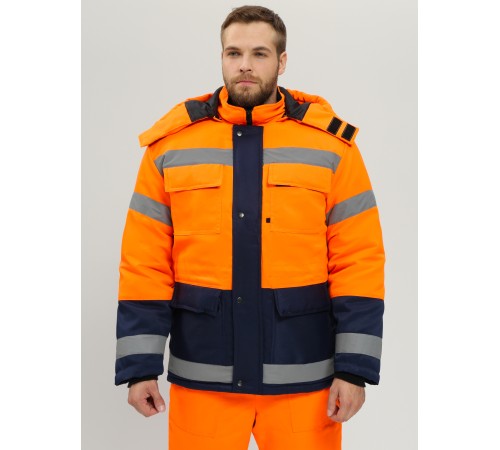 Костюм зимний Дорожник-Ультра (тк.Смесовая,210) п/к, оранжевый/т.синий Костюм зимний Дорожник-Ультра (тк.Смесовая,210) п/к, оранжевый/т.синий