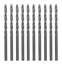 Сверло по металлу, 3 мм, полированное, HSS, 10 шт, цилиндрический хвостовик Matrix