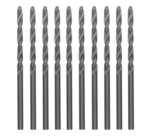 Сверло по металлу, 3 мм, полированное, HSS, 10 шт, цилиндрический хвостовик Matrix