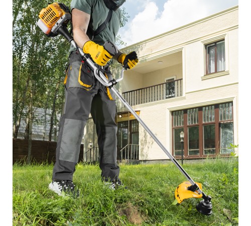 Триммер бензиновый DR-25, 25 см3, неразъемная штанга, состоит из 2 частей Denzel