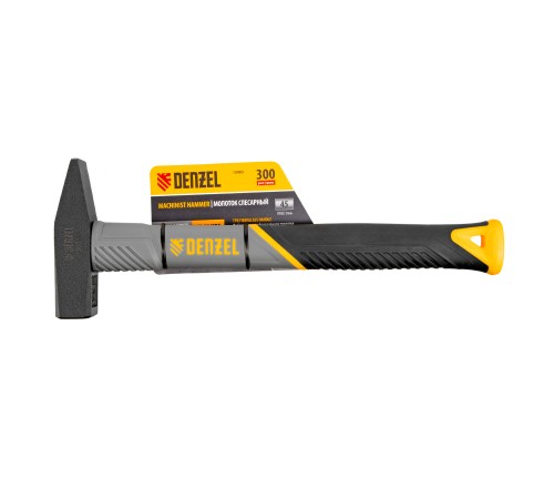 Молоток слесарный, 300 г, кованый, фибергласовая рукоятка c TPR покрытием Denzel