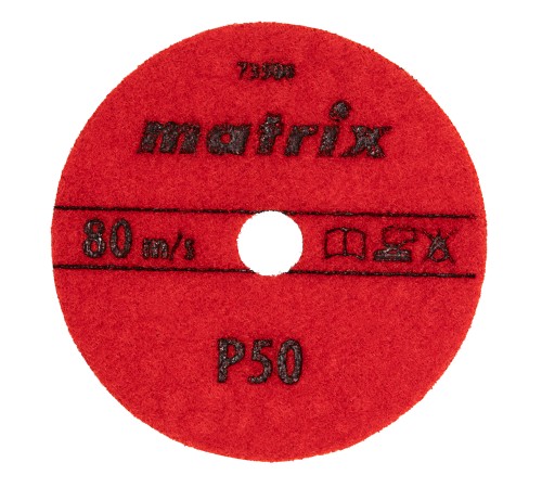 Алмазный гибкий шлифовальный круг, 100 мм, P50, сухое шлифование, 5 шт. Matrix Алмазный гибкий шлифовальный круг, 100 мм, P50, сухое шлифование, 5 шт. Matrix