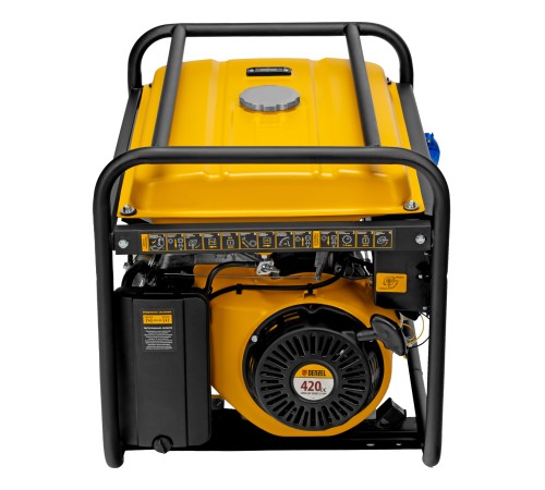 Генератор бензиновый GE 6900, 5.5 кВт, 220 В/50 Гц, 25 л, ручной старт Denzel