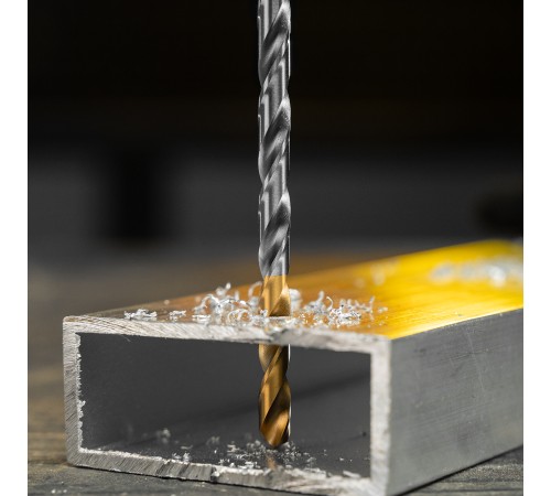 Сверло спиральное по металлу 6 х 139 мм, Р6М5, Golden Tip, удлиненное Denzel