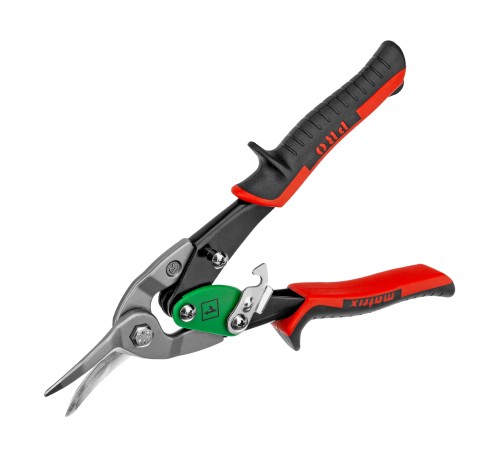 Ножницы по металлу, 250 мм, правый рез, сталь CRMO, двухкомпонентные рукоятки, PRO Matrix