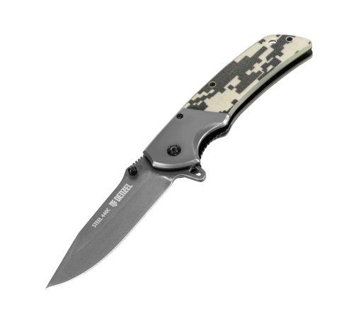 Нож складной, многоцелевой, системы Liner-Lock, с накладкой G10 на классической рукоятке Denzel Нож складной, многоцелевой, системы Liner-Lock, с накладкой G10 на классической рукоятке Denzel