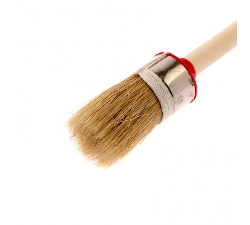 Кисть круглая, Профи №4 (25 мм), натуральная щетина, деревянная ручка MTX