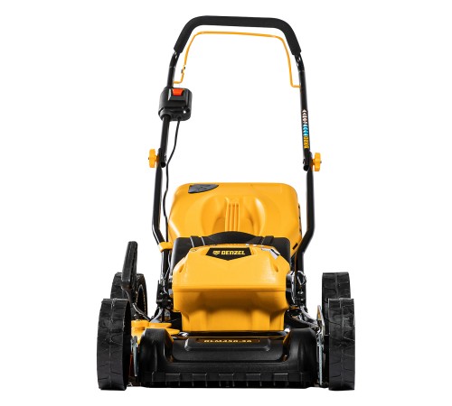 Газонокосилка аккумуляторная бесщеточная RLM450-36, Li-ion, 36 В, 4 Ач, 450 мм, травосборник 40 л Denzel