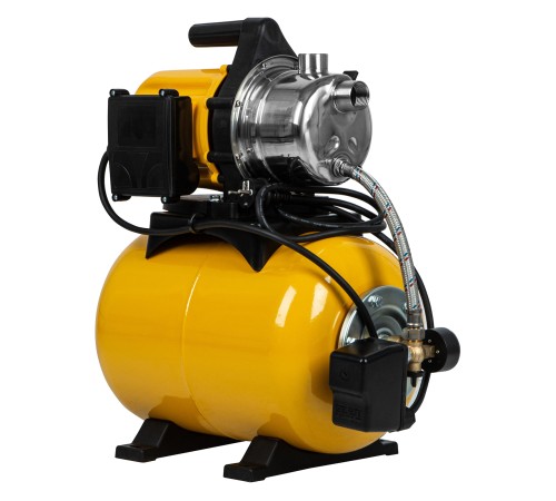 Насосная станция PS800X, 800 Вт, 3200 л/ч, ресивер 24 л, подъем 38 м, нержавейка Denzel Насосная станция PS800X, 800 Вт, 3200 л/ч, ресивер 24 л, подъем 38 м, нержавейка Denzel