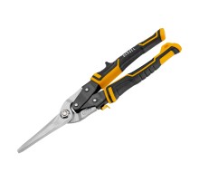 Ножницы по металлу, 315 мм, прямой проходной рез, сталь-CrMo, трехкомпонентные рукоятки Denzel